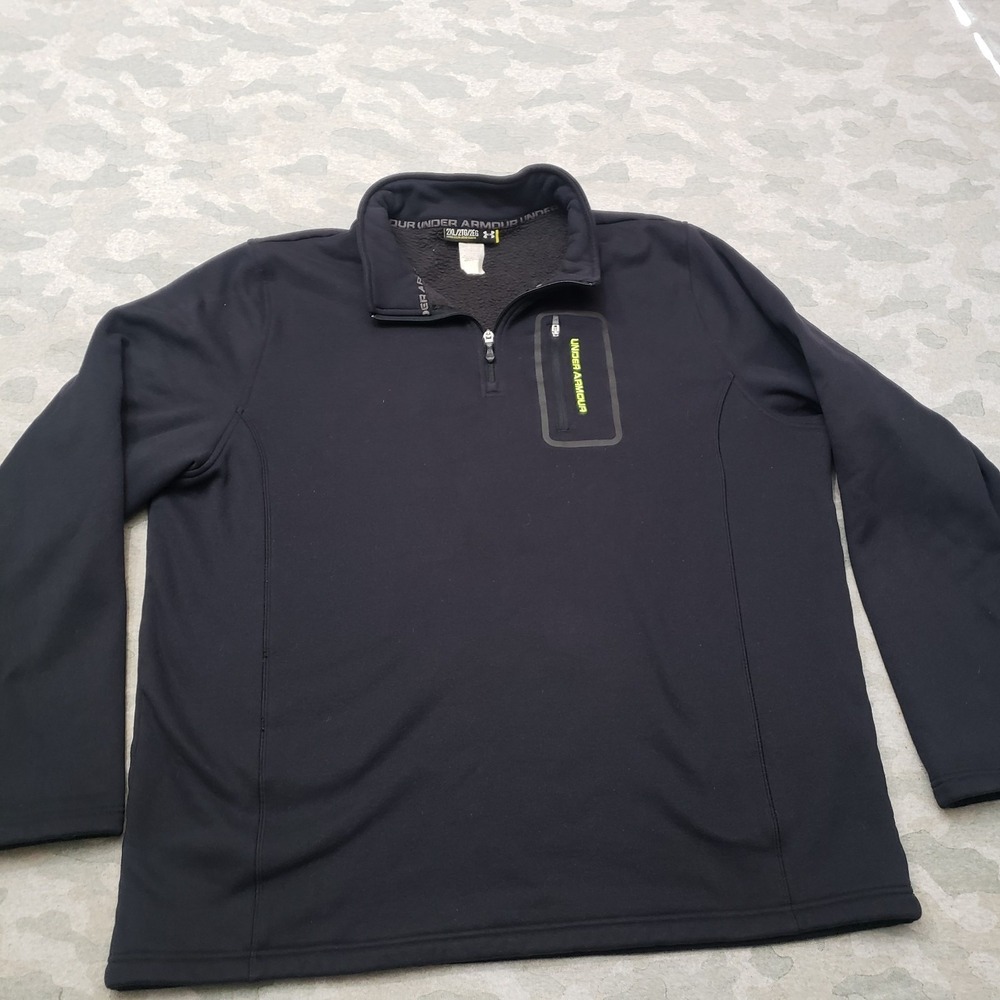Under‎ Armour Sweatshirt Mens 2XL Blue Loose Quarter Zip Outdoors